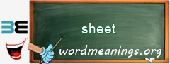 WordMeaning blackboard for sheet